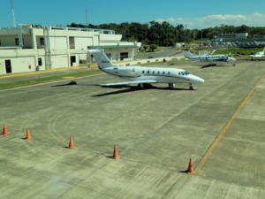 Aviones estacionados en el Aeropuerto de Puerto Plata