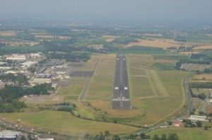 Vista aérea de la pista del Aeropuerto de Carcasona