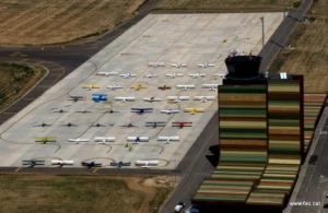 Vista aérea del aeropuerto de Lleida-Alguaire