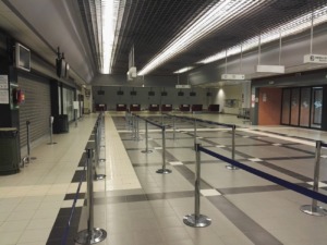 Interior del aeropuerto de Brescia-Montichiari