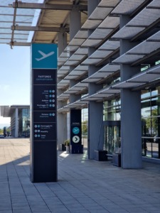 Señalización en el aeropuerto de Ancona-Falconara