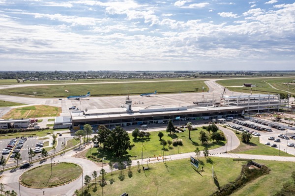 Vista aérea del Aeropuerto Internacional de Rosario