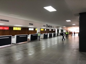 Mostrador de facturación en el aeropuerto de Barranquilla