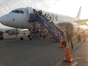 Desembarcando en el Aeropuerto Internacional de Chiclayo
