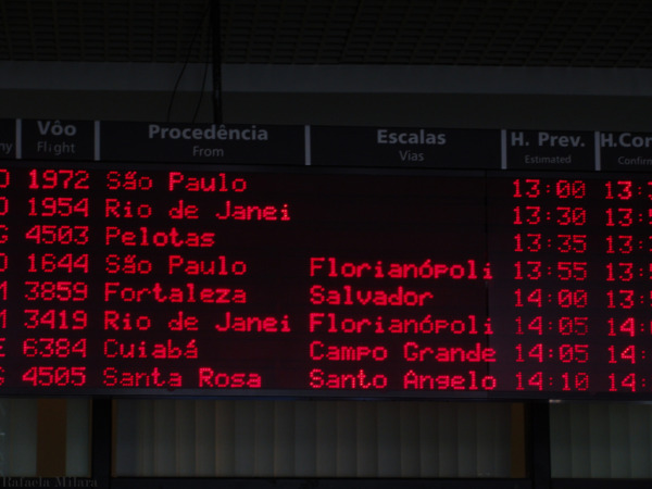 Llegadas de vuelos al Aeropuerto Salgado Filho