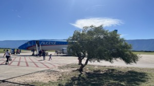 Avión de Austral en el Aeropuerto Coronel Felipe Varela