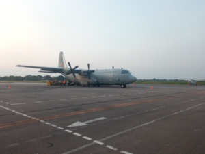 Avión de la Fuerza Aérea del Perú en Pucallpa
