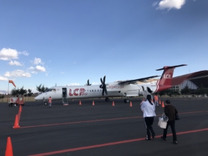 Avión de LCP Perú en el Aeropuerto Francisco Carle