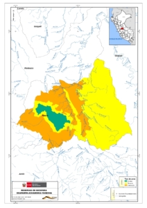 Mapa de la Reserva de Biosfera Oxapampa–Asháninka–Yánesha