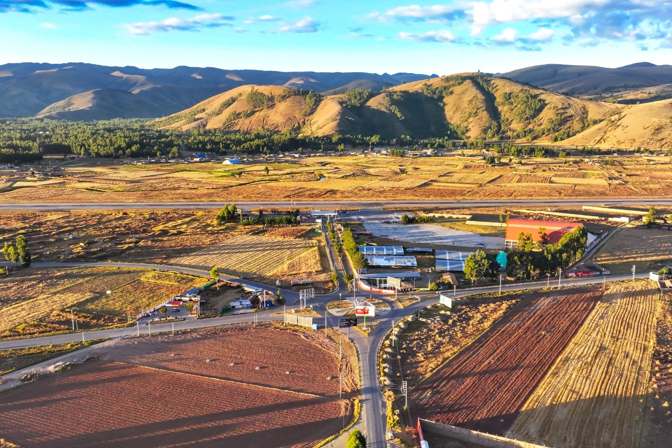 Vista aérea del aeropuerto Francisco Carlé, Jauja
