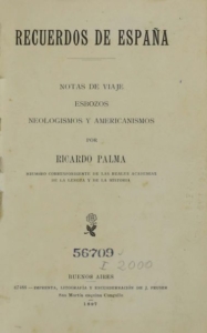 Recuerdos de España, notas de viajes, esbozos, neologismos y americanismos