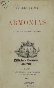 Armonias: libro de un desterrado