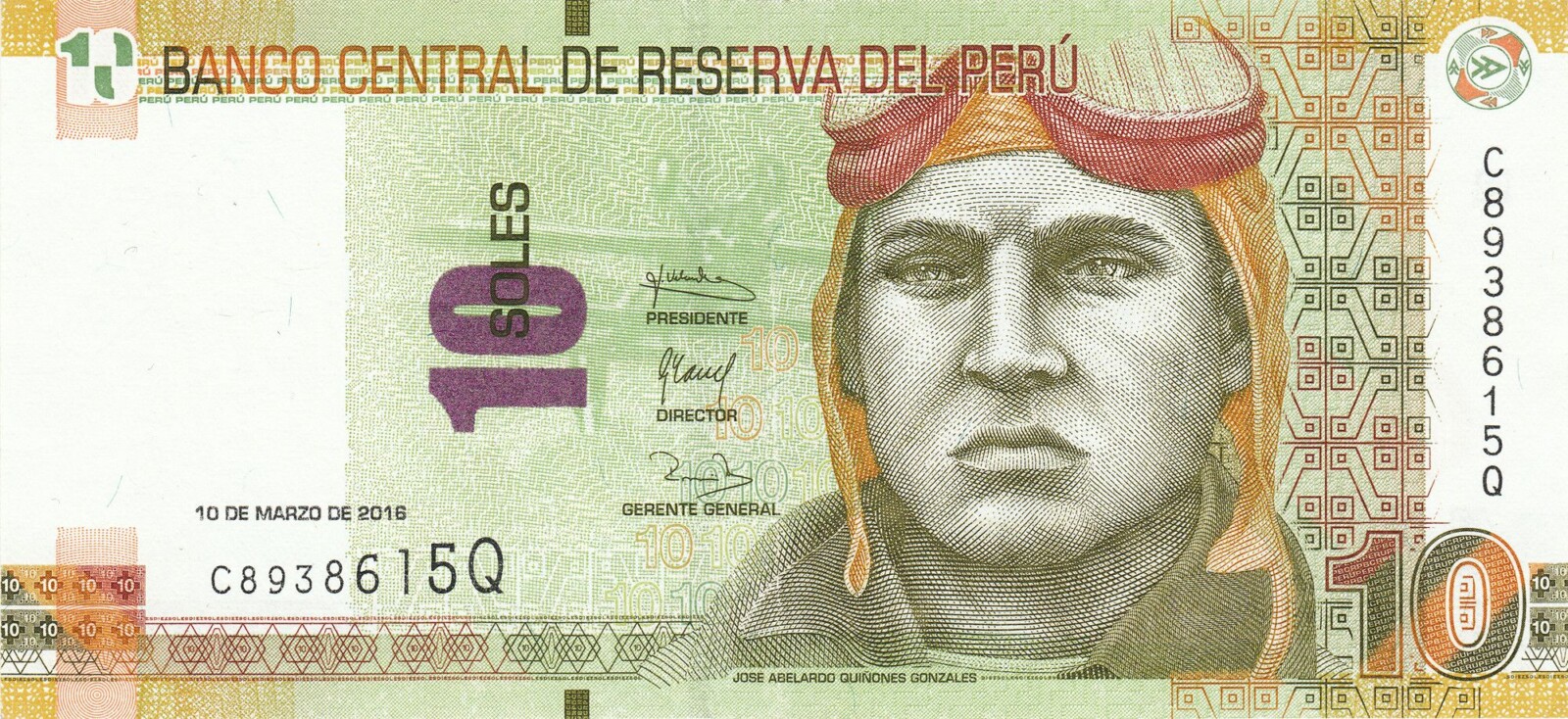 Billete de diez soles: Homenaje a José Abelardo Quiñones
