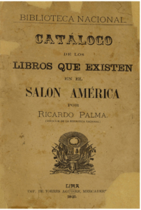 Catálogo de los libros que existen en el Salón América.