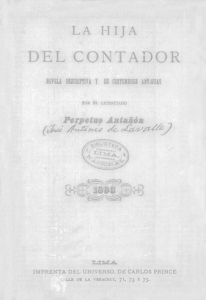 La hija del contador: Novela descriptiva y de costumbres antiguas
