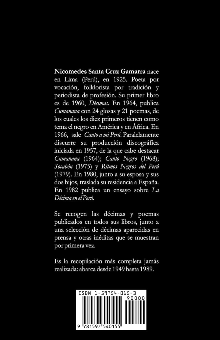 Nicomedes Santa Cruz Gamarra: Poesía completa, recopilación…