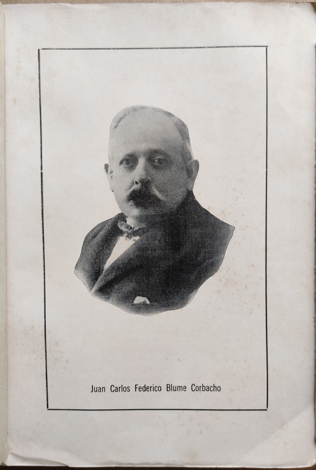Retrato antiguo de Juan Carlos Federico Blume Corbacho
