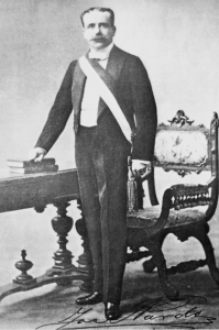 Retrato de José Pardo con banda presidencial