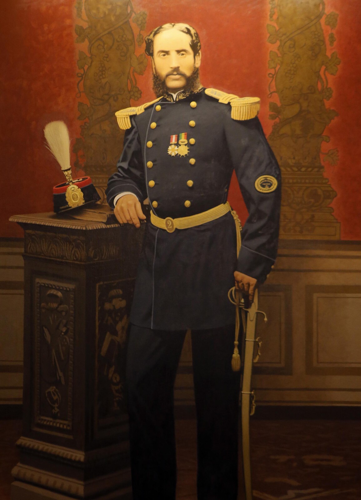 Retrato militar: Andrés Avelino Cáceres en uniforme