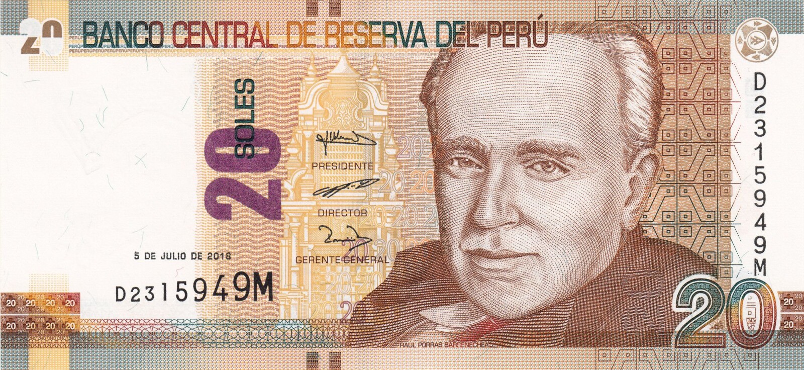 Veinte soles: un vistazo al diseño del billete
