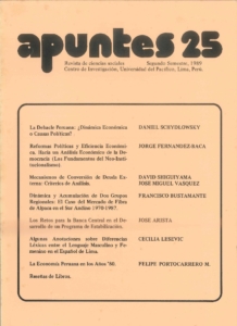 Apuntes 25: Revista de ciencias sociales en Perú