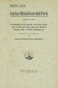 Cartas Históricas del Perú: Primera Serie