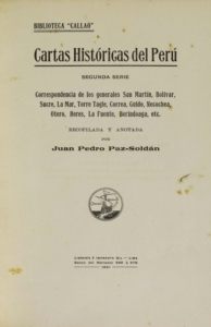 Cartas Históricas del Perú: Segunda Serie