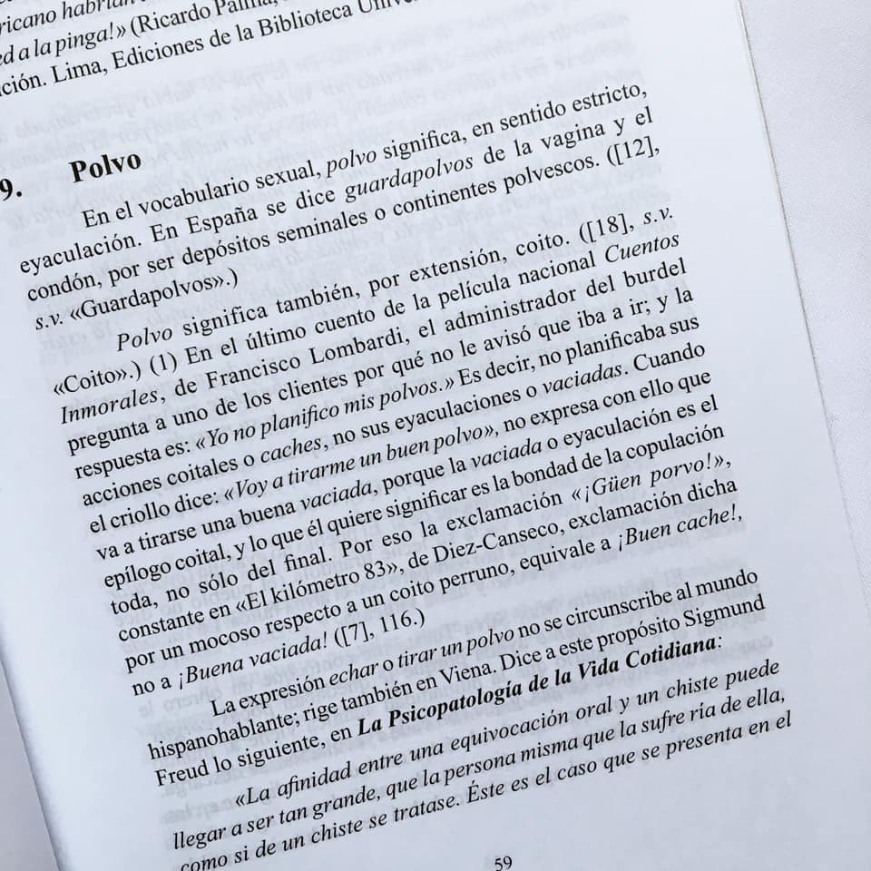 Definiciones de “polvo” en el ámbito sexual, según el texto