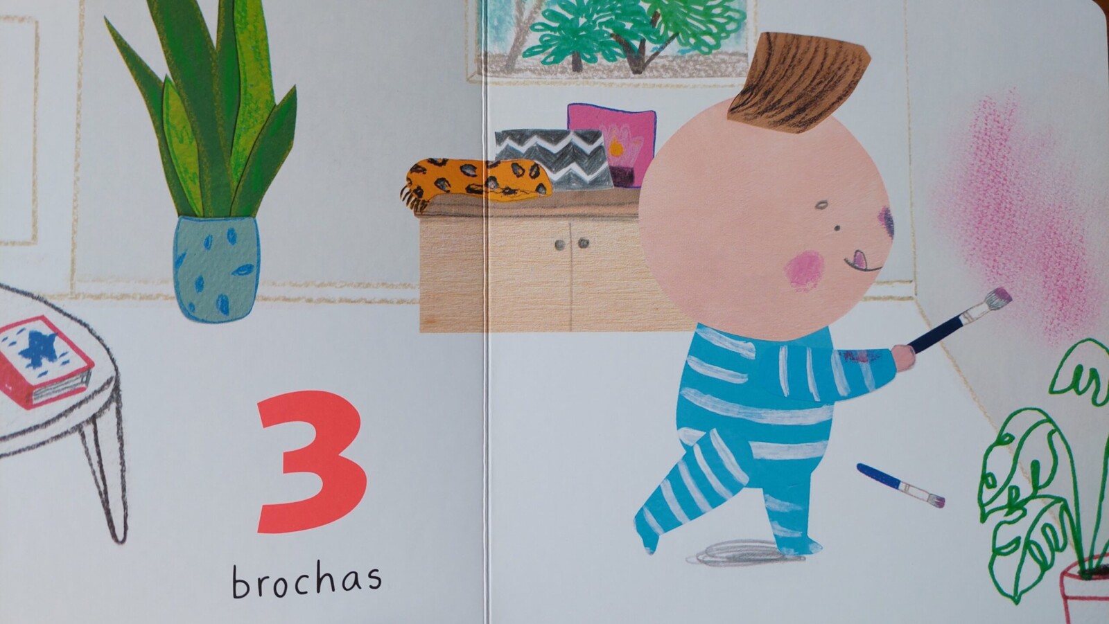 Pintando con tres pinceles: ¡arte en todas partes!