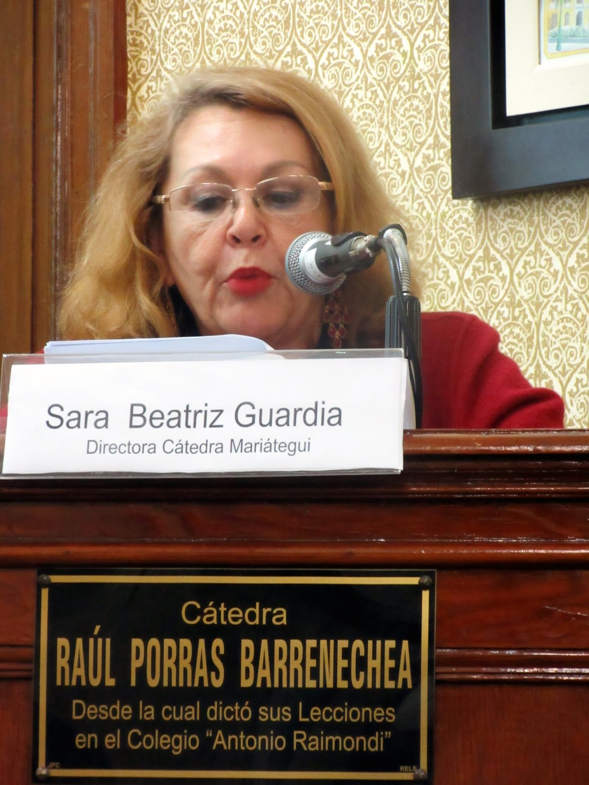 Sara Beatriz Guardia, directora de la Cátedra Mariátegui