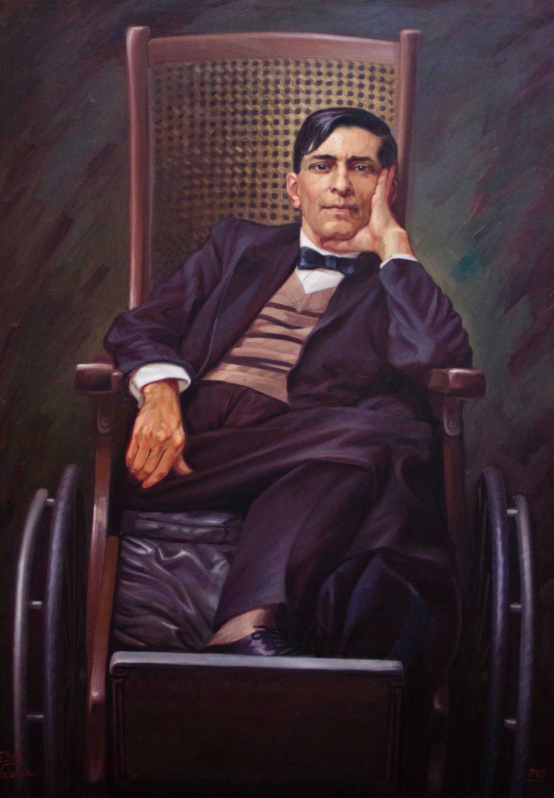 Retrato de Mariátegui: Reflexión en la silla de ruedas